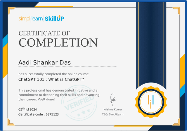 ChatGPT 101 Certificate
