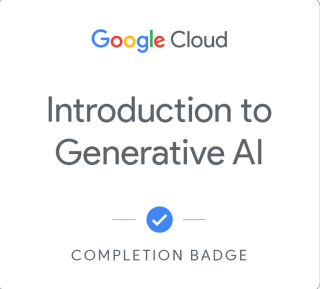 Introduction to Generative AI Certificate