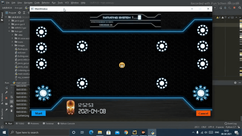 AI Voice Assistant (JARVIS) Screenshot