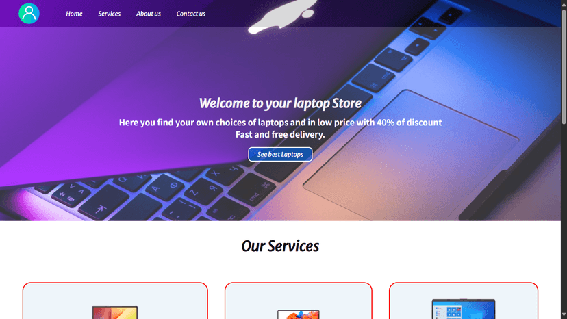 Front-End Website Design Screenshot