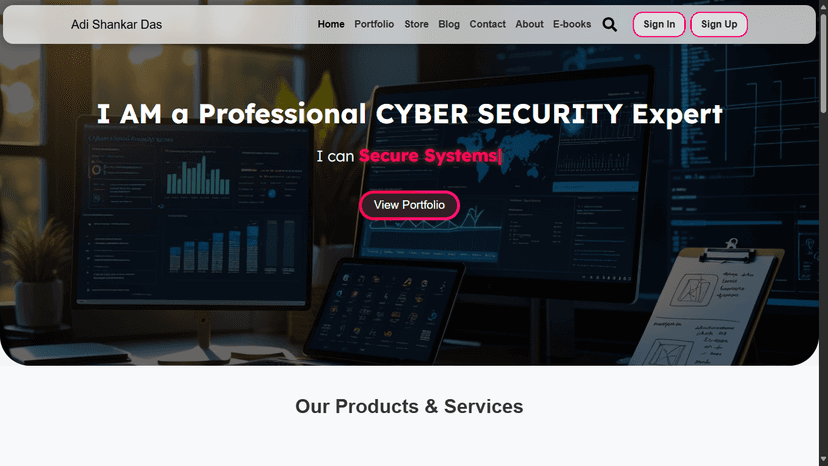 Full Stack Personal Branding Website Screenshot