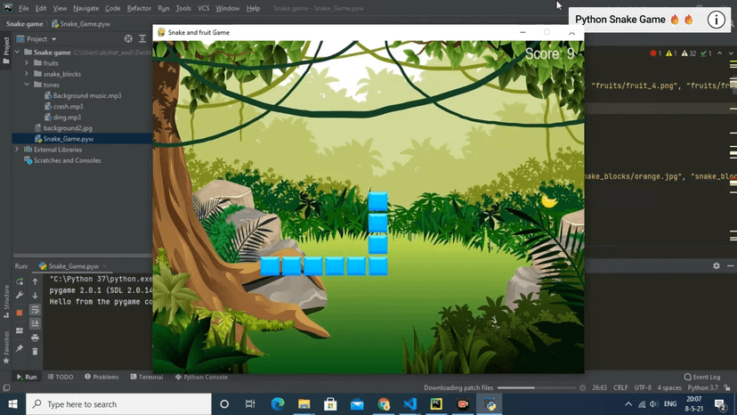 Snake Game with FPS Screenshot